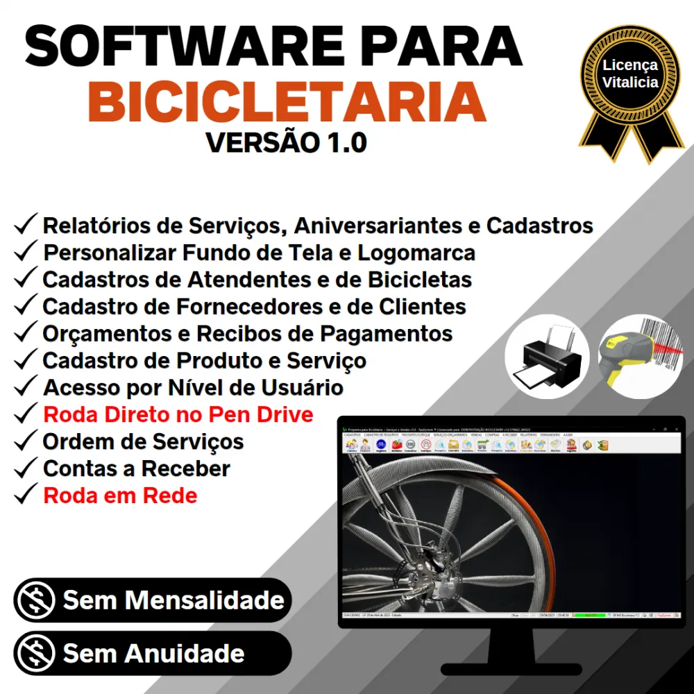 Sistema para Loja de Bicicletaria com Serviços e Vendas v1.0