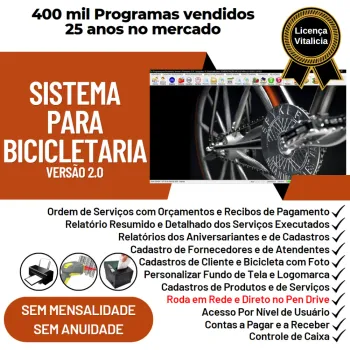 Sistema para Loja de Bicicletaria com Serviços, Vendas, Estoque e Financeiro v2.0