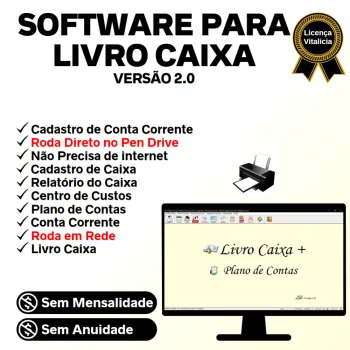 Software Livro Caixa + Plano de Contas v2.0