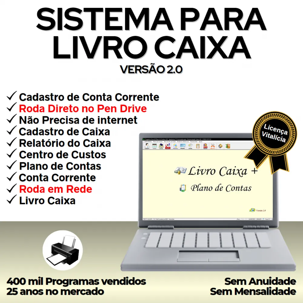 Sistema Livro Caixa + Plano de Contas v2.0