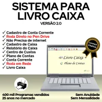 Sistema Livro Caixa + Plano de Contas v2.0 — imagem principal