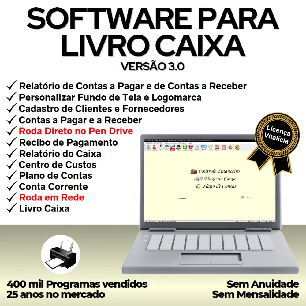 Software Livro Caixa Financeiro v3.0