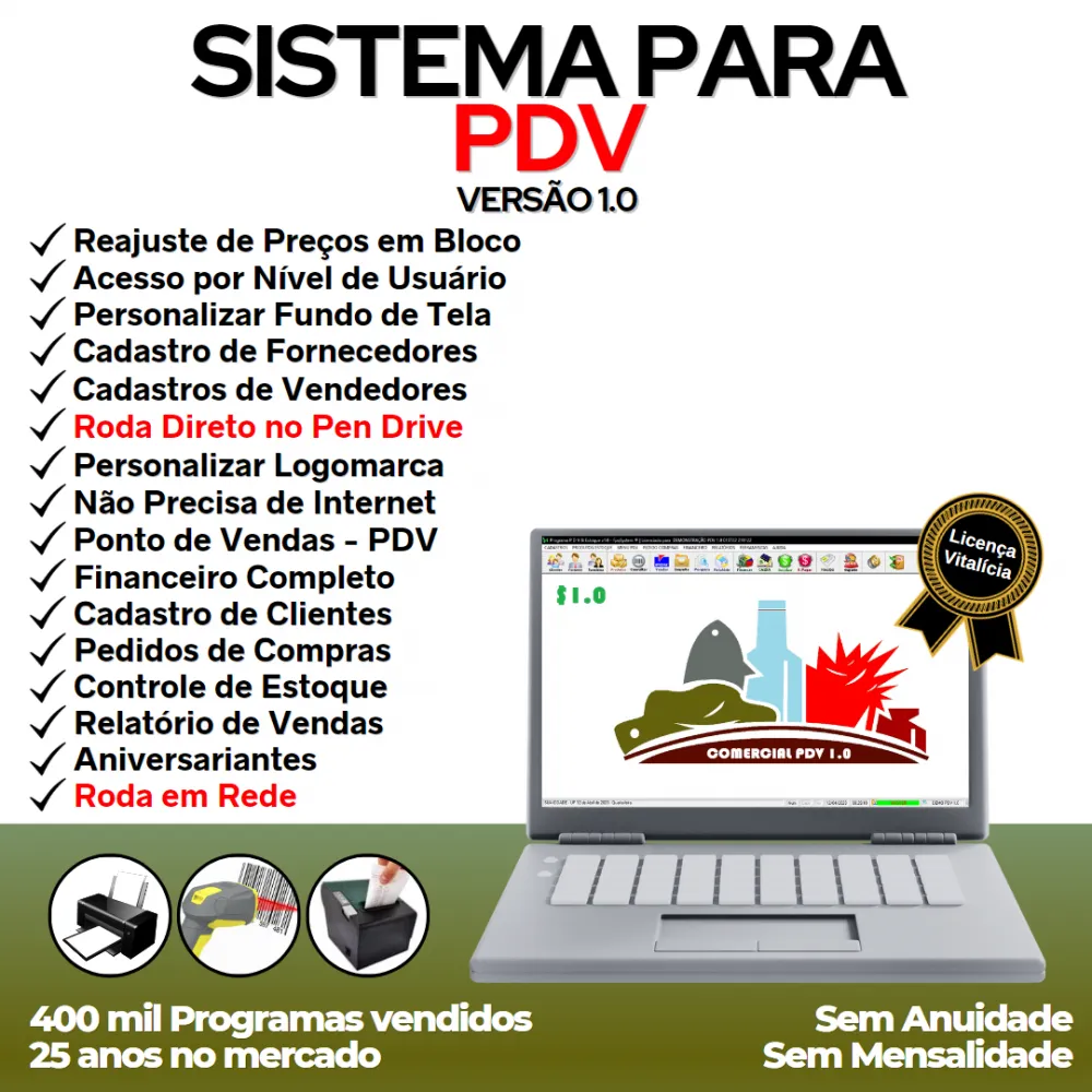 Sistema PDV Frente de Caixa, Estoque e Financeiro v1.0