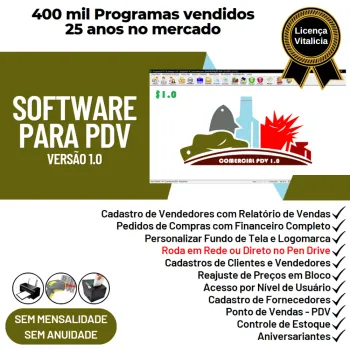Software PDV Frente de Caixa, Estoque e Financeiro v1.0