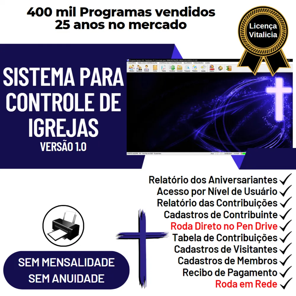 Sistema para Controle de Igrejas v1.0