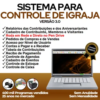 Sistema para Controle de Igrejas com Financeiro v3.0 Plus