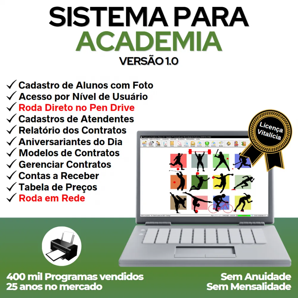 Sistema para Academia com Controle de Contratos v1.0
