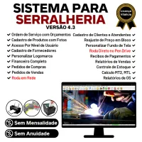 Sistema Ordem de Serviço Serralheria com Vendas e Financeiro v4.3 — imagem principal