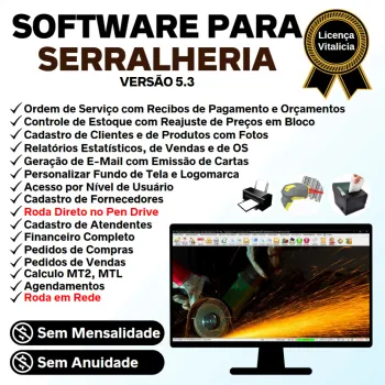 Software Ordem de Serviço Serralheria com Vendas e Financeiro e Agendamento v5.3
