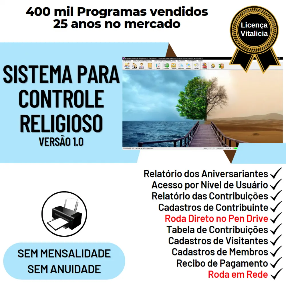 Sistema para Controle Religioso v1.0