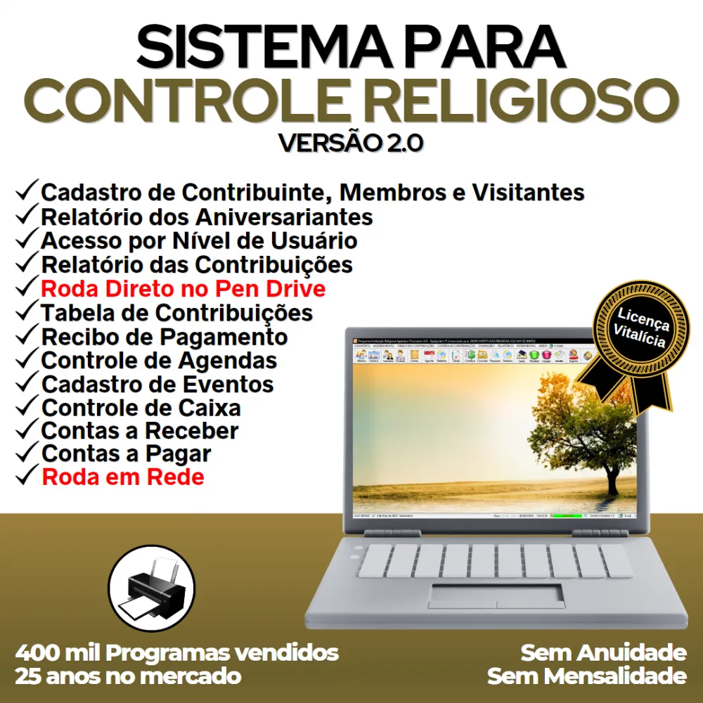 Sistema para Controle Religioso com Financeiro v2.0