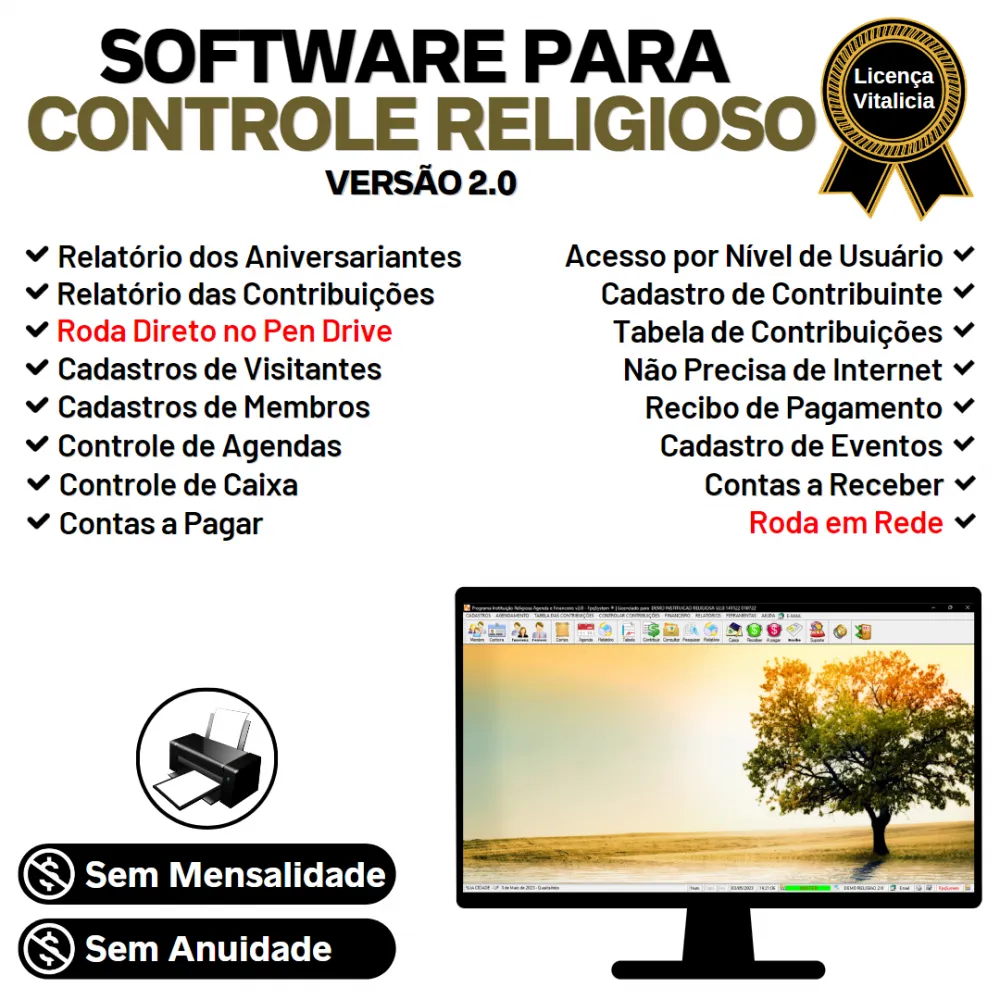 Software para Controle Religioso com Financeiro v2.0