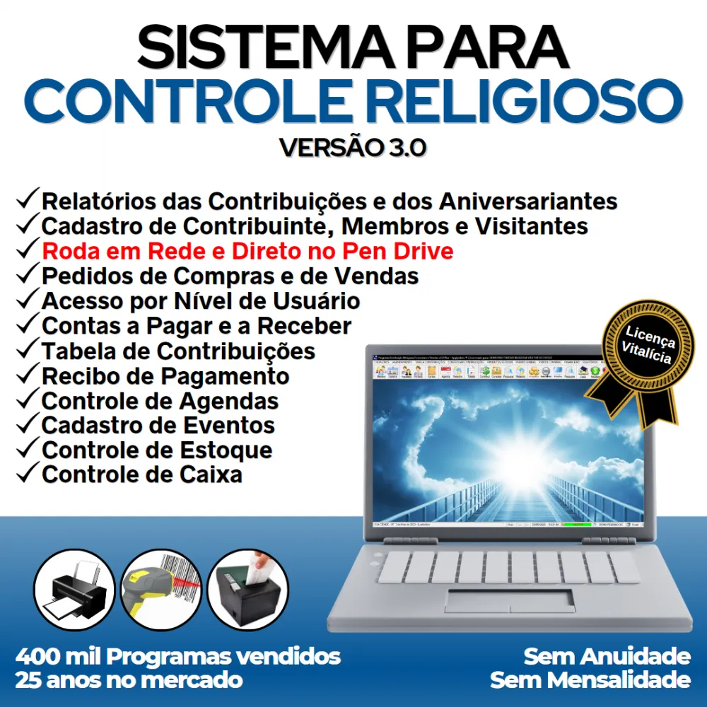 Sistema para Controle Religioso com Financeiro v3.0