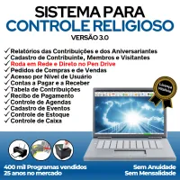 Sistema para Controle Religioso com Financeiro v3.0 — imagem principal