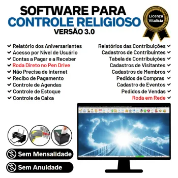 Software para Controle Religioso com Financeiro v3.0