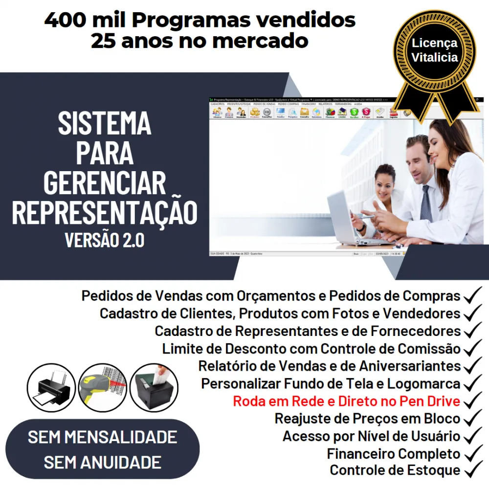 Sistema para Gerenciar Representação, Pedido de Vendas e Financeiro v2.0