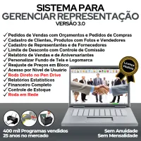 Sistema para Gerenciar Representação, Pedido de Vendas e Financeiro v3.0 PLUS — imagem principal