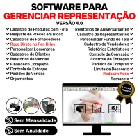 Software para Gerenciar Representação, Pedido de Vendas e Financeiro v4.0 PLUS + — imagem principal