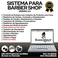 Sistema BarberShop, Agendamento, Vendas e Financeiro v3.0 — imagem principal