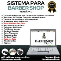 Sistema BarberShop, Agendamento, Vendas e Financeiro v4.0 Plus — imagem principal
