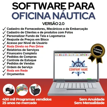 Software Ordem de Serviço para Oficina Nautica + Vendas e Financeiro v2.0