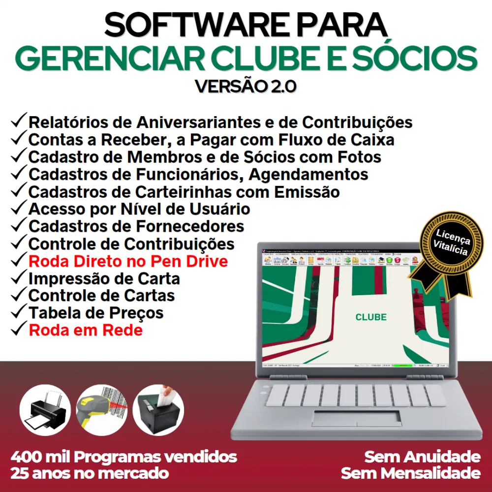 Software para Gerenciar de Clube, Agendamento e Financeiro v2.0