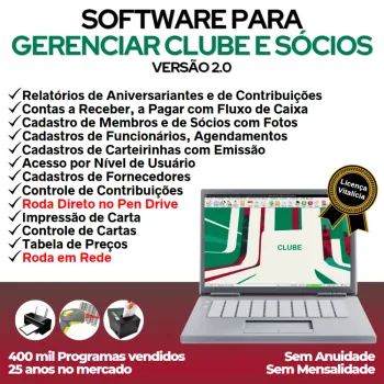 Software para Gerenciar de Clube, Agendamento e Financeiro v2.0