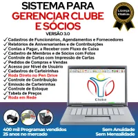 Software para Gerenciar de Clube, Agendamento + Vendas e Financeiro v3.0 Plus — imagem principal