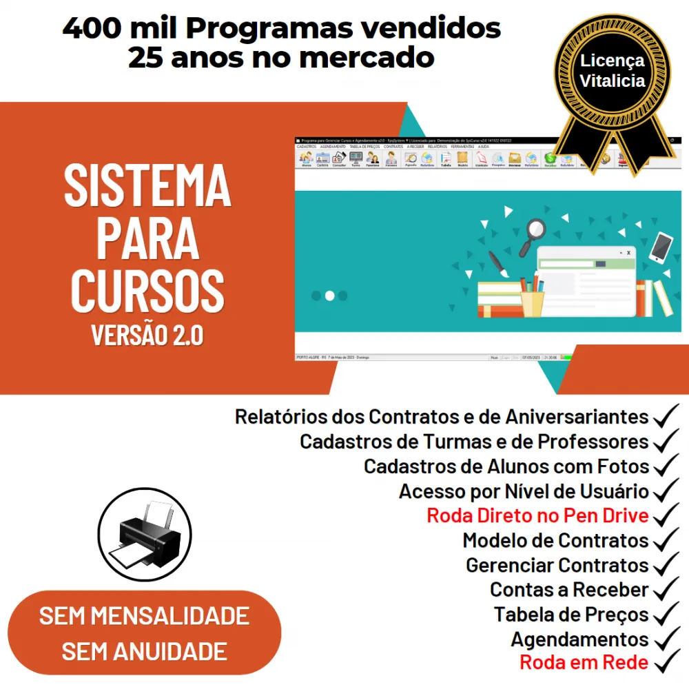 Sistema para Cursos com Agendamento e Contrato v2.0