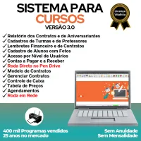 Sistema para Cursos com Agendamento, Contrato e Financeiro v3.0 Plus — imagem principal