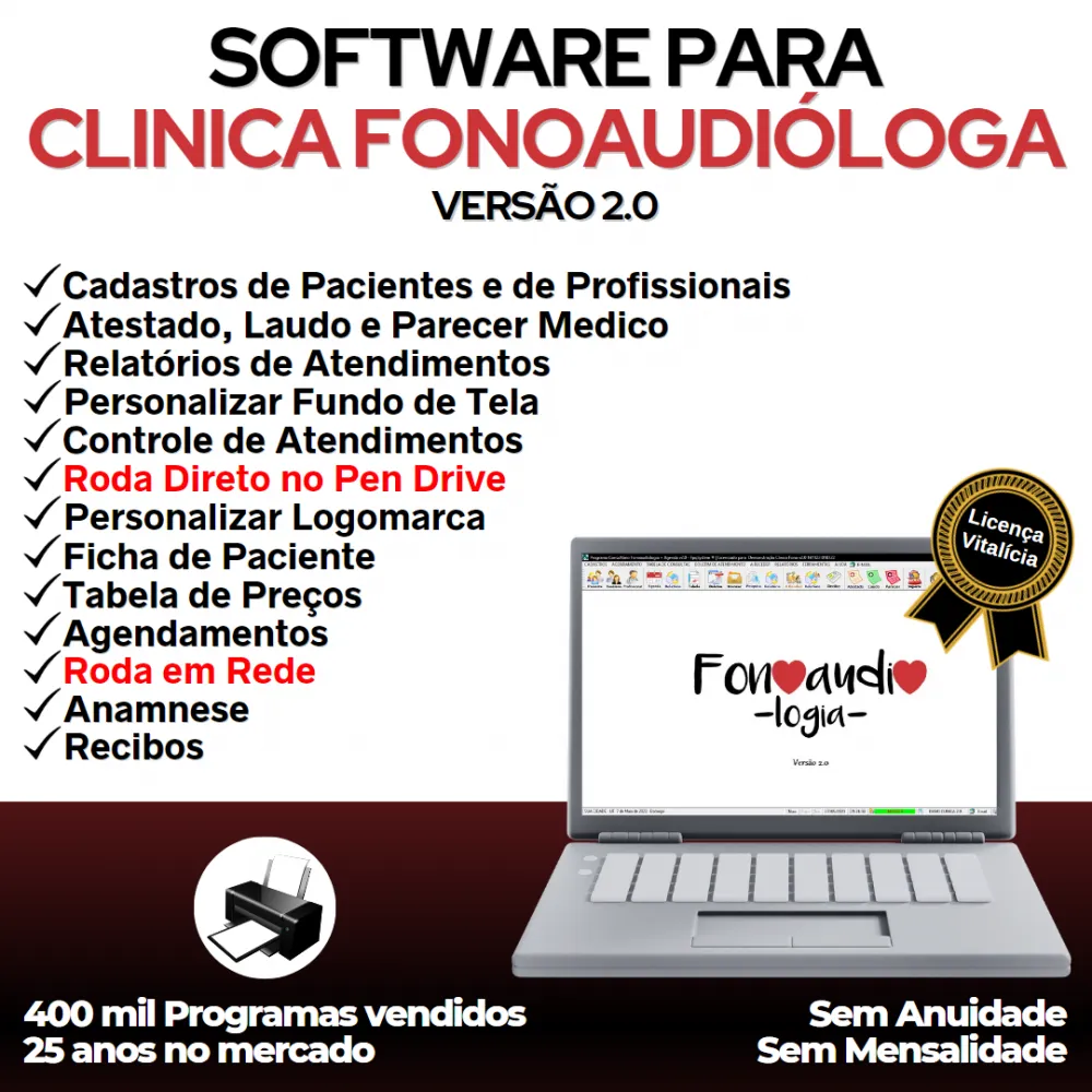 Software Gerenciar Clinica Fonoaudióloga v2.0