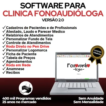 Software Gerenciar Clinica Fonoaudióloga v2.0