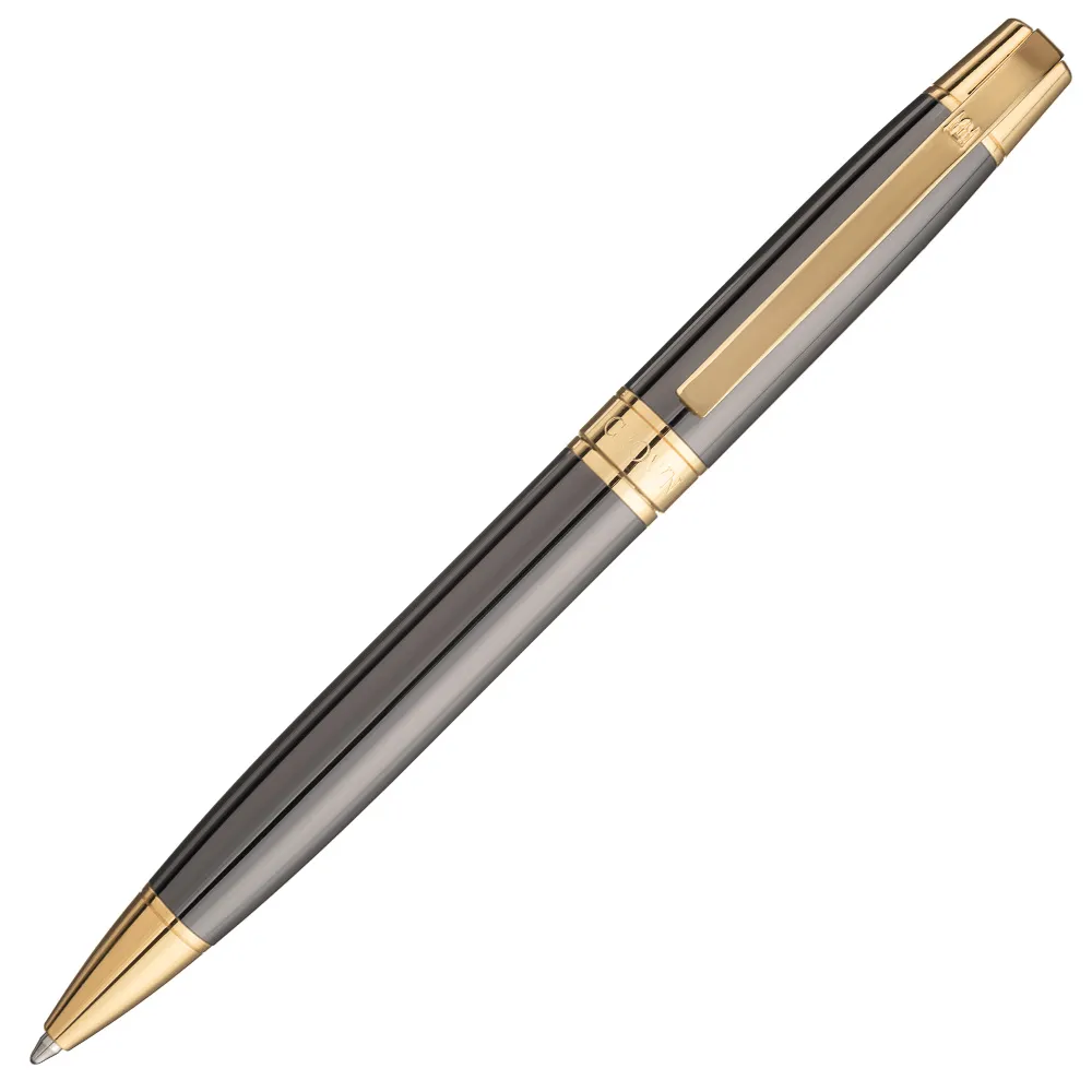 Caneta Crown Personalizada Metal Master Gold Esferográfica - Fumê - DI19968F