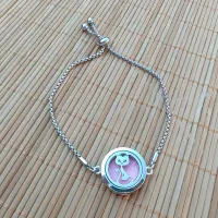 Pulseira Difusora de Óleos Essenciais Relicário Para AROMATERAPIA GATINHO - P003 - Foto 8
