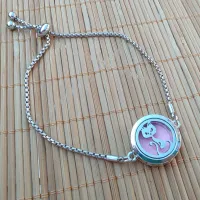 Pulseira Difusora de Óleos Essenciais Relicário Para AROMATERAPIA GATINHO - P003 - Foto 2