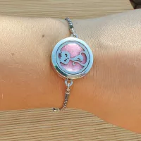 Pulseira Difusora de Óleos Essenciais Relicário Para AROMATERAPIA GATINHO - P003 - Foto 7