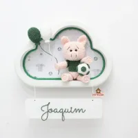 Porquinho Palmeirense - Nuvem P Branca - Porta Maternidade