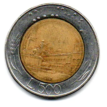 Itália - 1982 - 500 Lire - MBC Imagem