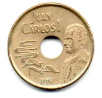 Espanha - 1992 - 25 Pesetas - Comemorativa - Olimpíadas 1992 - Salto com Vara - Foto 2