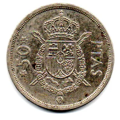 Espanha - 1980 (Data Dentro das Estrelas) - 50 Pesetas Imagem