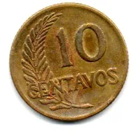 Peru - 1957 - 10 Centavos - Foto 2