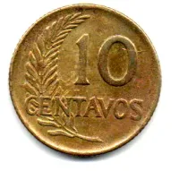 Peru - 1960 - 10 Centavos - Foto 2