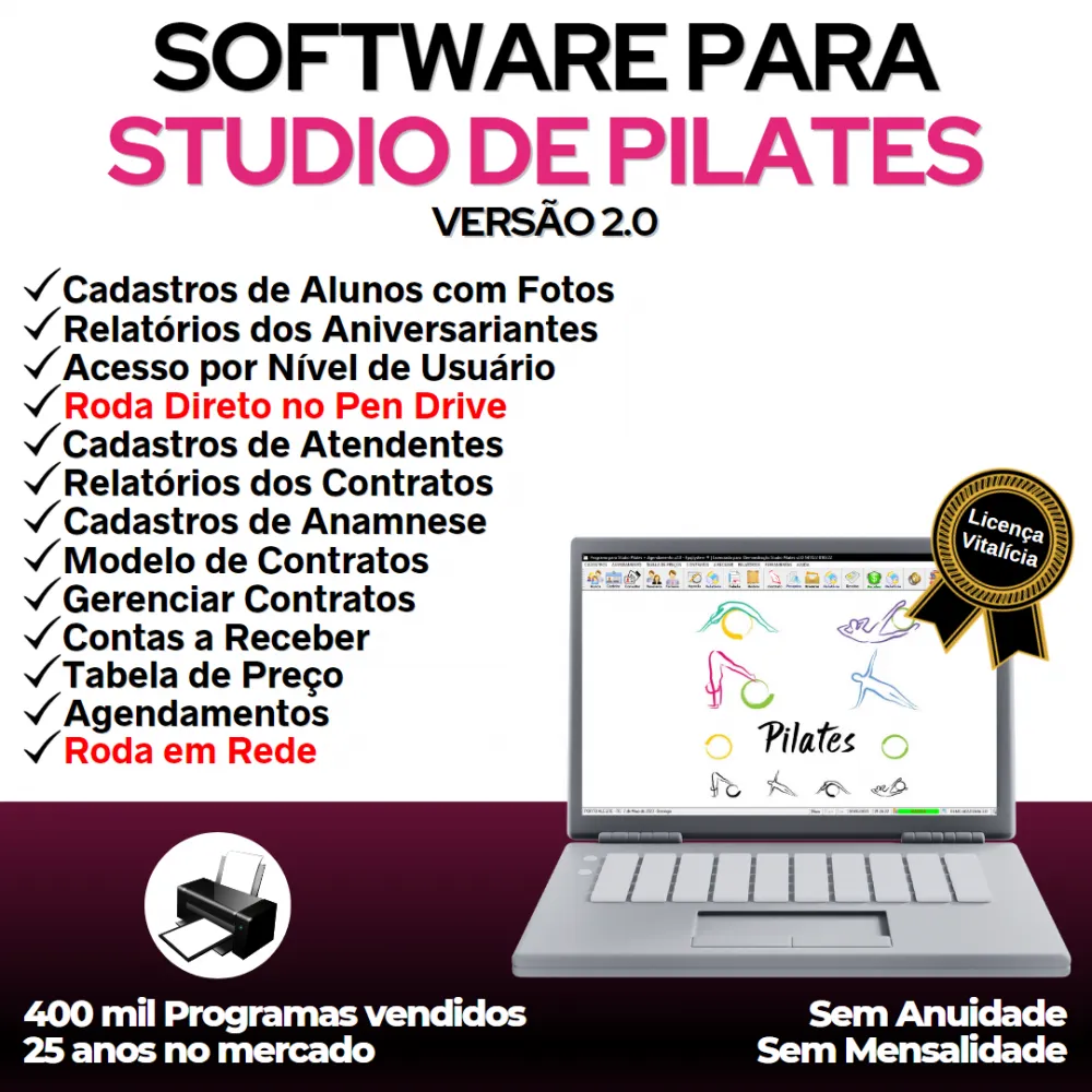 Software  para Gerenciar Studio de Pilates com Agendamento v2.0