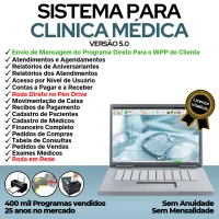 Sistema Consultório e Clinica Médica com Agendamento, Vendas e Financeiro v5.0 Plus + WhatsApp — imagem principal