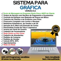 Sistema Ordem de Serviço Gráfica Rápida, Vendas, Estoque, Financeiro e Estatística v6.5 Plus WhatsApp — imagem principal