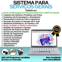 Sistema OS Serviços Gerais com Vendas, Financeiro e Estatistica v6.6 Plus + WhatsApp — imagem principal