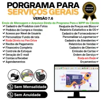 Programa OS Serviços Gerais com Vendas, Financeiro e Estatistica v7.6 Plus + WhatsApp via OS — imagem principal