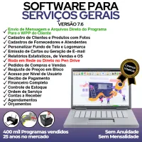 Software OS Serviços Gerais com Vendas, Financeiro e Estatistica v7.6 Plus + WhatsApp via OS — imagem principal