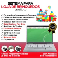 Sistema Loja De Brinquedos Pedido Vendas + Estoque V1.0 — imagem principal