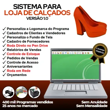 Sistema Para Loja De Calçados + Pedido Vendas E Estoque 1.0